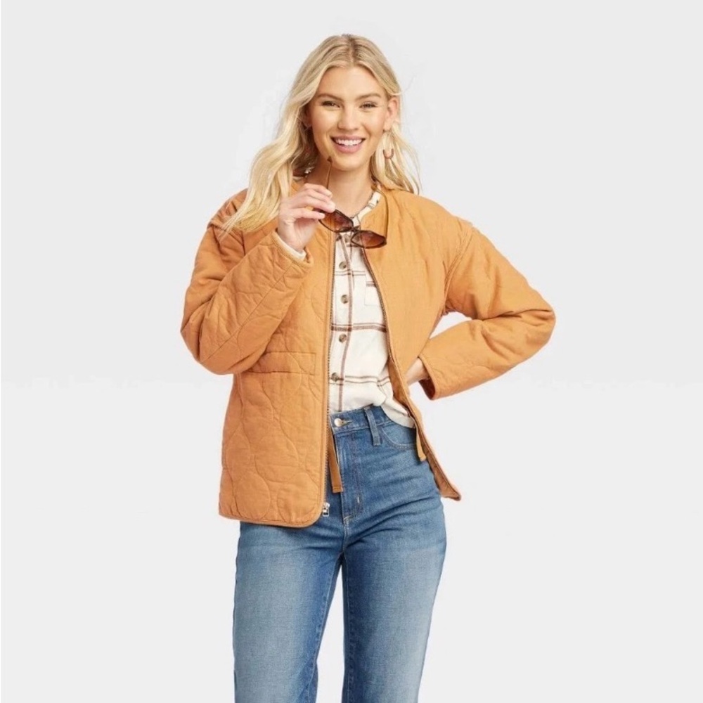 Universal Thread Women's Mustard Quilted Jacket